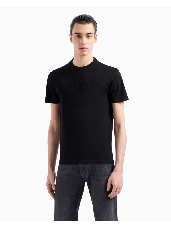 Мъжка тениска Emporio Armani с жакардово лого