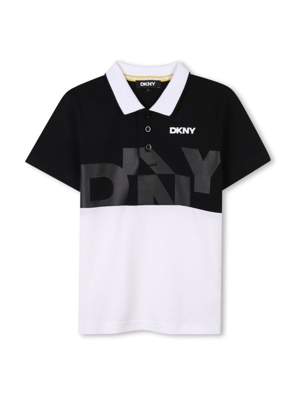 Детска поло-шърт DKNY за момче с лого детайли