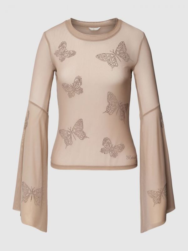 Дамска блуза с пеперуди от кристали Guess