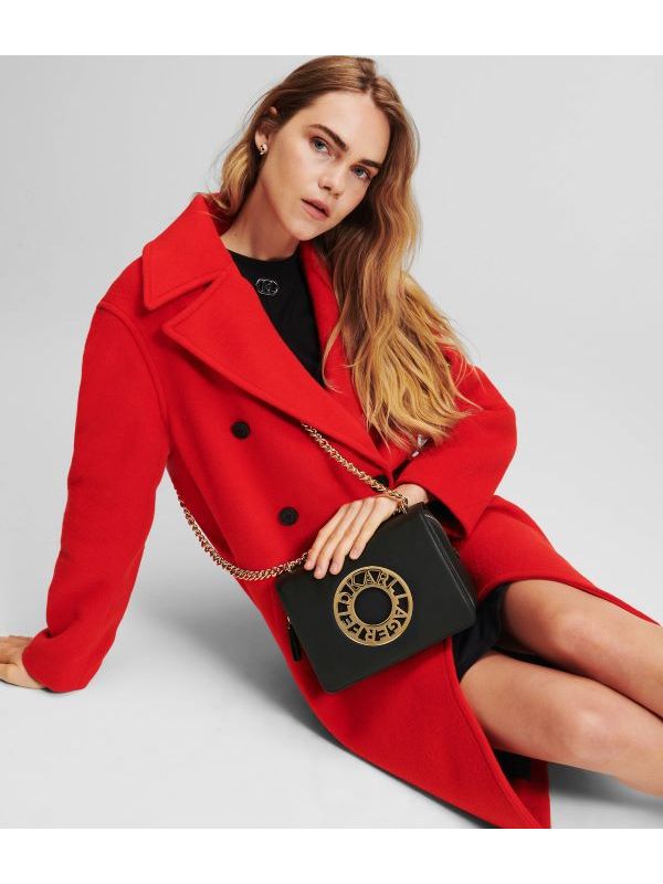 Дамска кросбоди чанта Karl Lagerfeld от естествена кожа