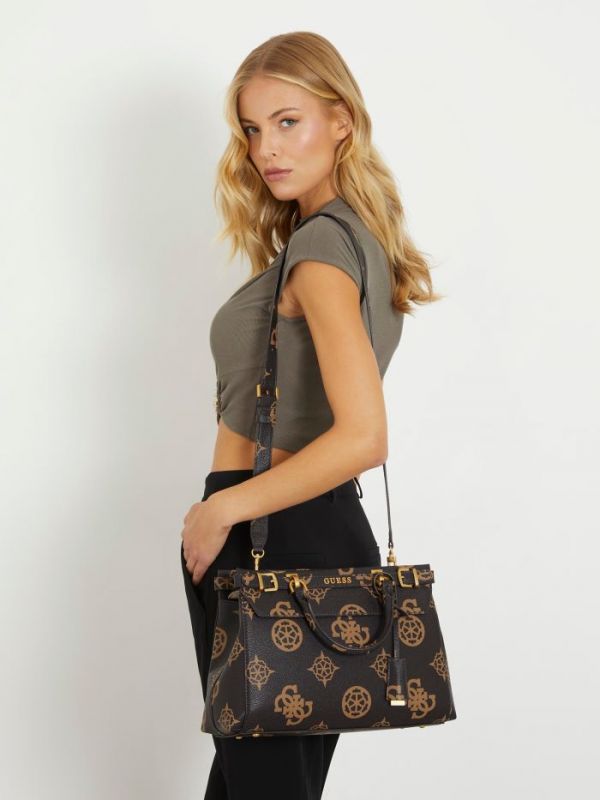 Дамска ръчна чанта SESTRI с лого принт от Guess