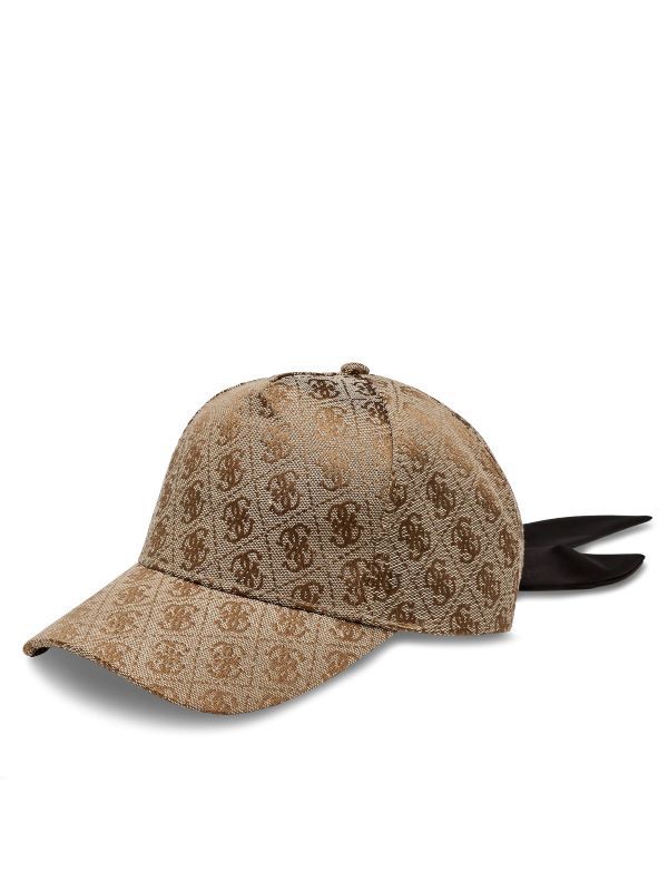 Дамска шапка с 4g лого принт и панделка Guess