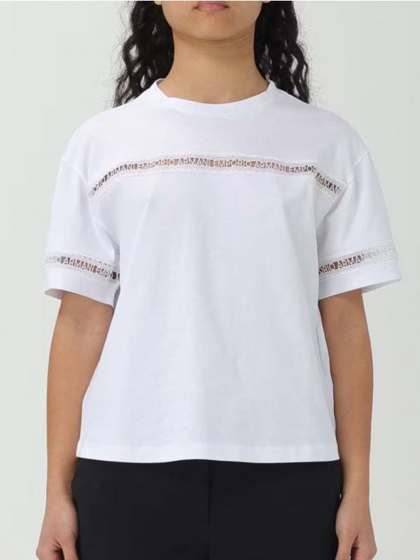 Дамска тениска от Armani с прорязано лого лента
