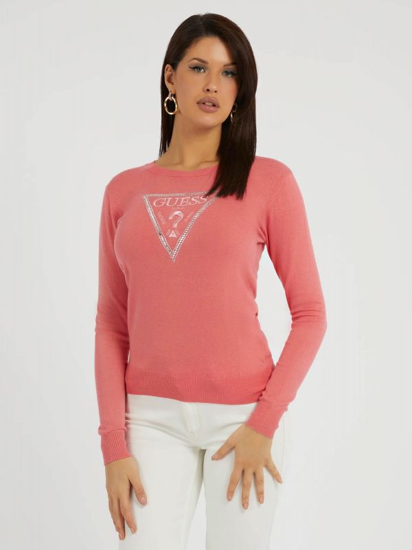 Дамски пуловер DIANE с лого от кристали от Guess