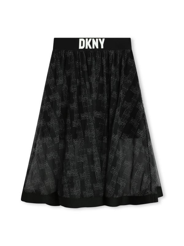 Детска пола DKNY с лого принт