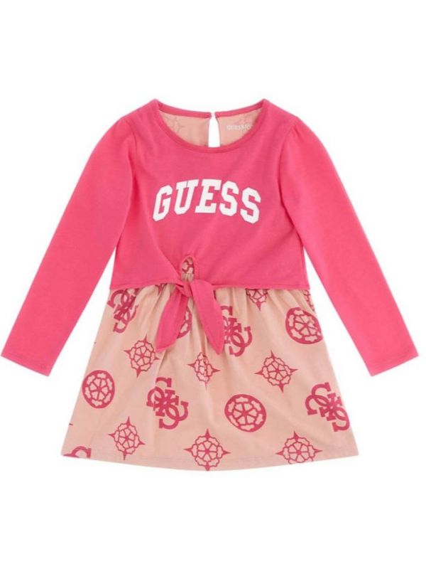 Детска рокля Guess с дълги ръкави за момиче