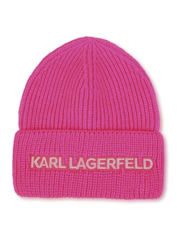 Детска шапка Karl Lagerfeld с бродирано лого за момиче