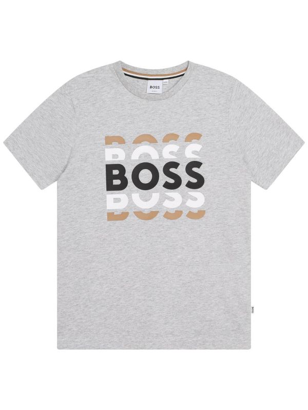 Детска тениска Boss с лого надпис за момче