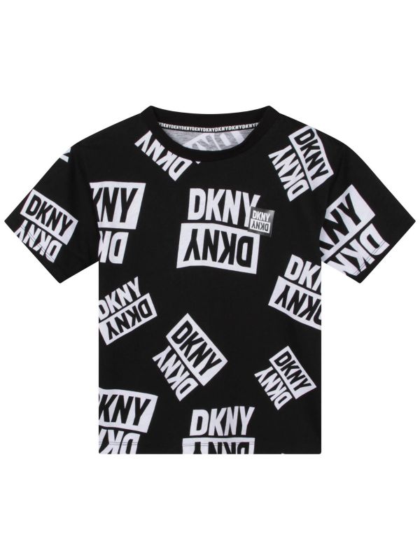 Детска тениска DKNY с лого надпис принт за момче