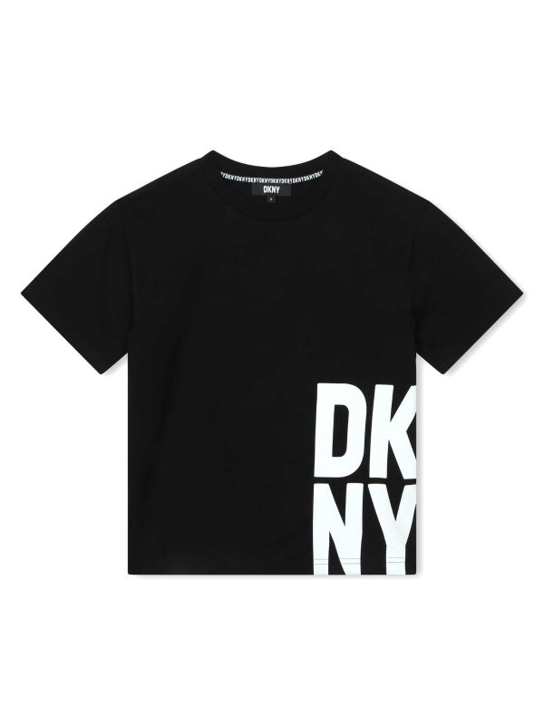 Детска тениска DKNY с лого надпис за момиче