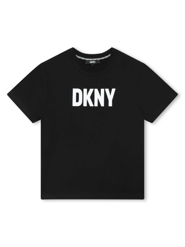 Детска тениска DKNY с лого надписи за момче/момиче