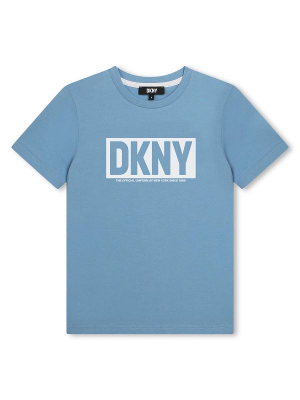 Детска тениска DKNY с лого принт за момче