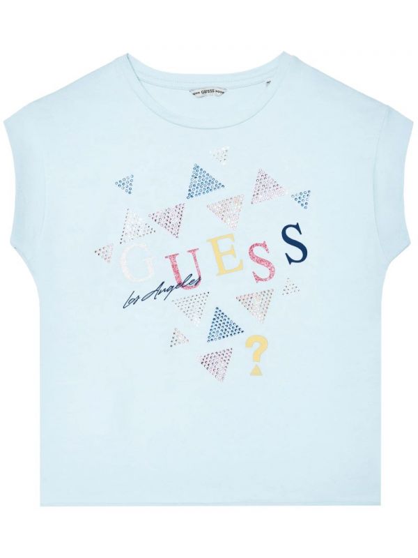 Детска тениска Guess с кристалчета за момиче