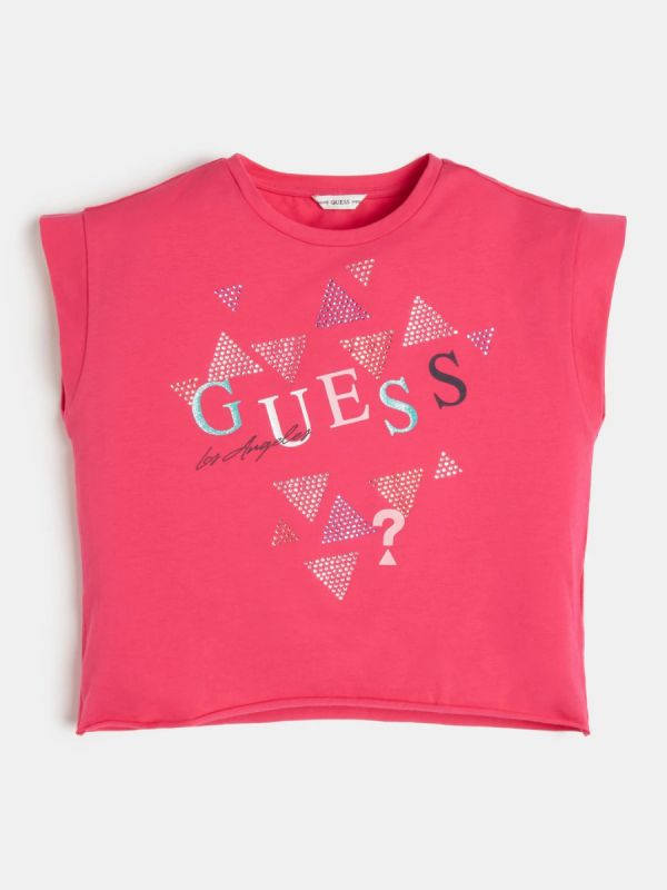 Детска тениска Guess с кристалчета за момиче