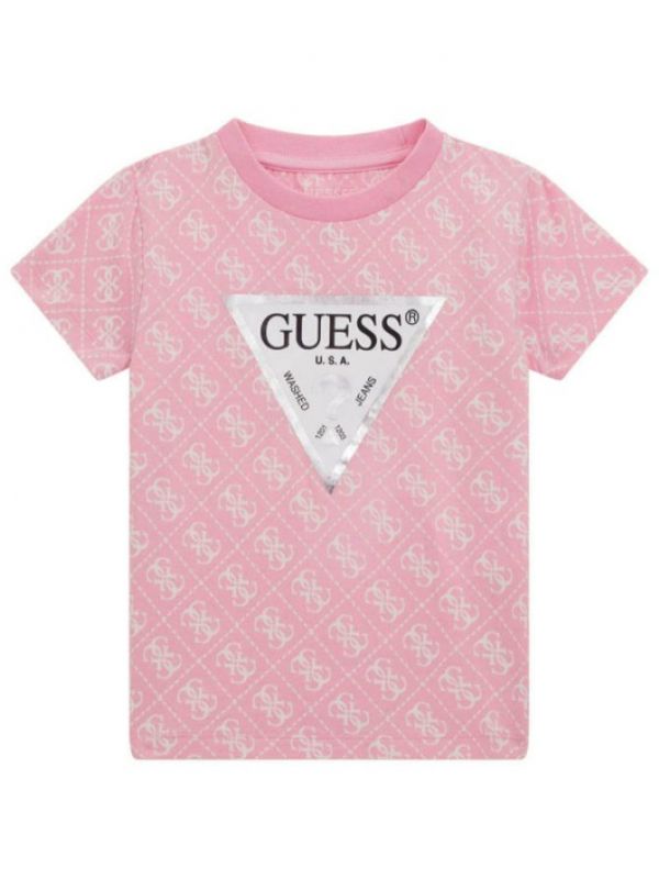 Детска тениска Guess с принт за момиче 