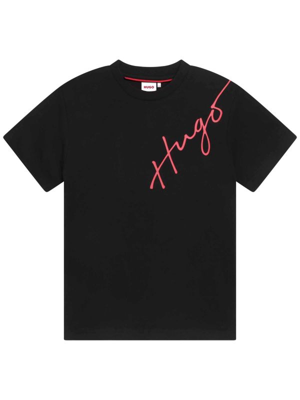 Детска тениска HUGO с лого надпис за момче