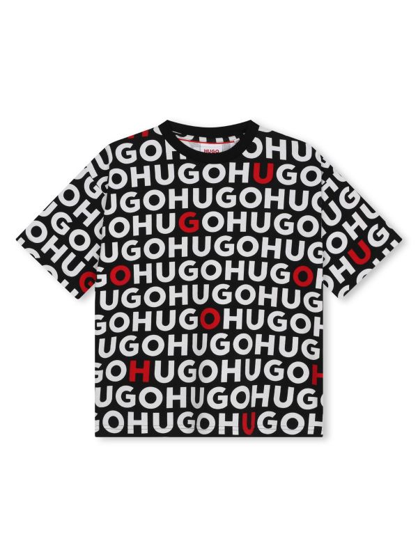 Детска тениска HUGO с лого принт за момче