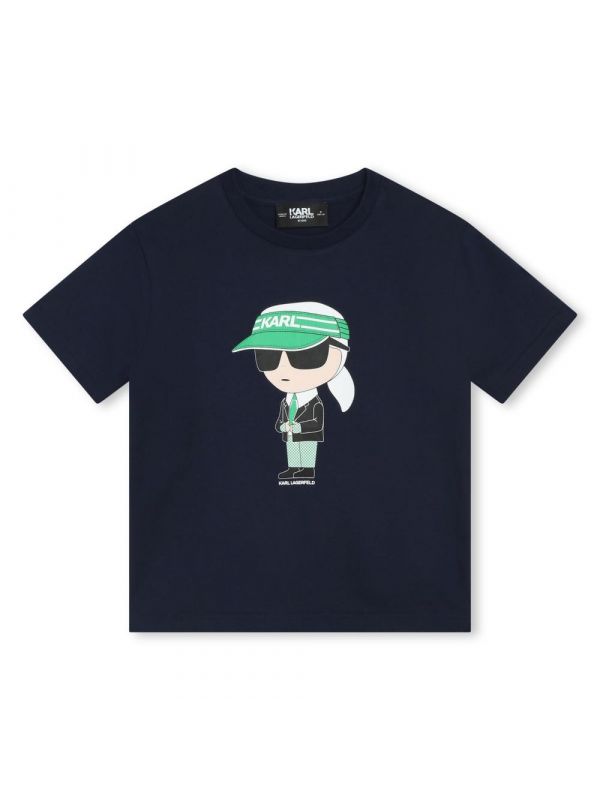 Детска тениска с лого Karl Lagerfeld за момче