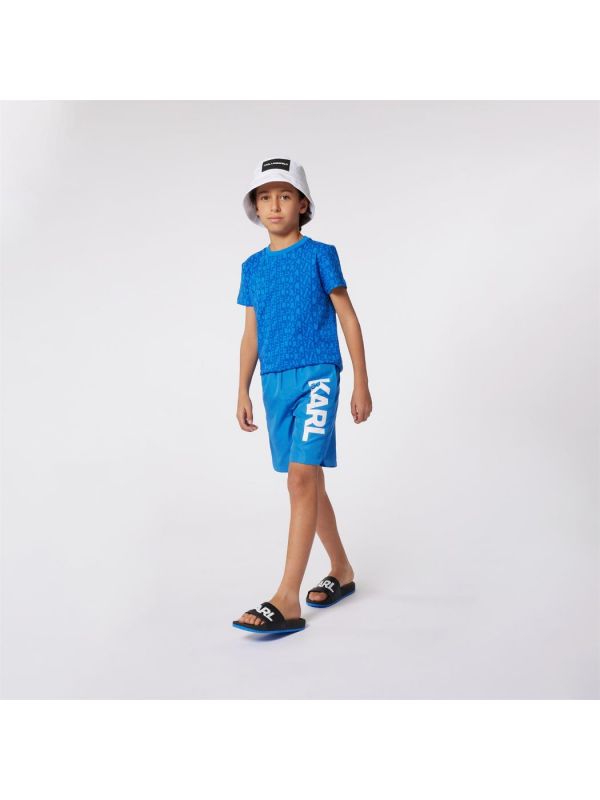 Детска тениска с лого принт Karl Lagerfeld за момче
