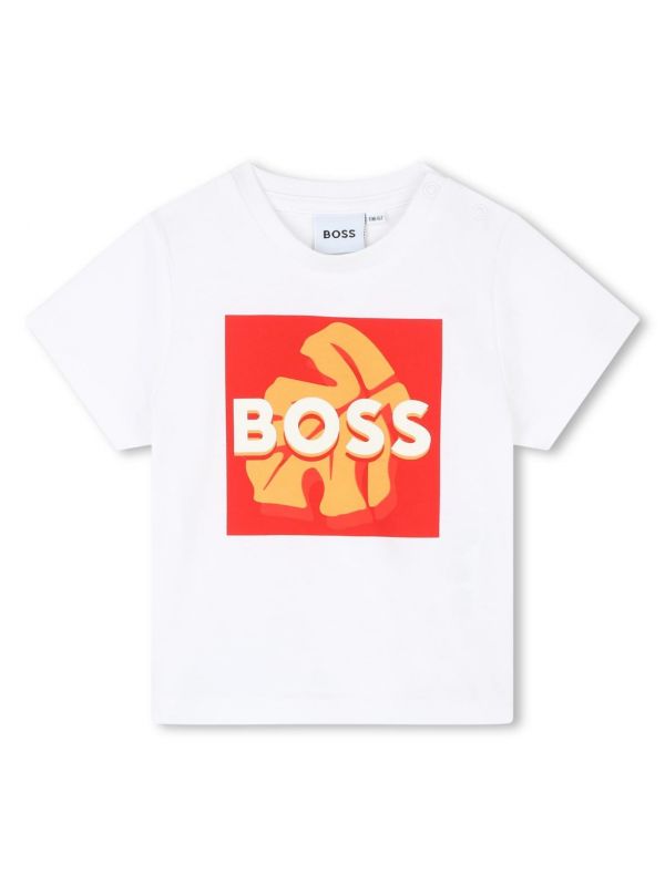 Детскa тениска за момче от Boss с копче на рамото