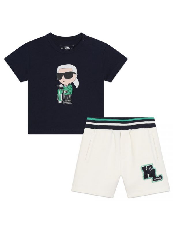 Детски сет тениска и къси панталони Karl Lagerfeld за бебе момче