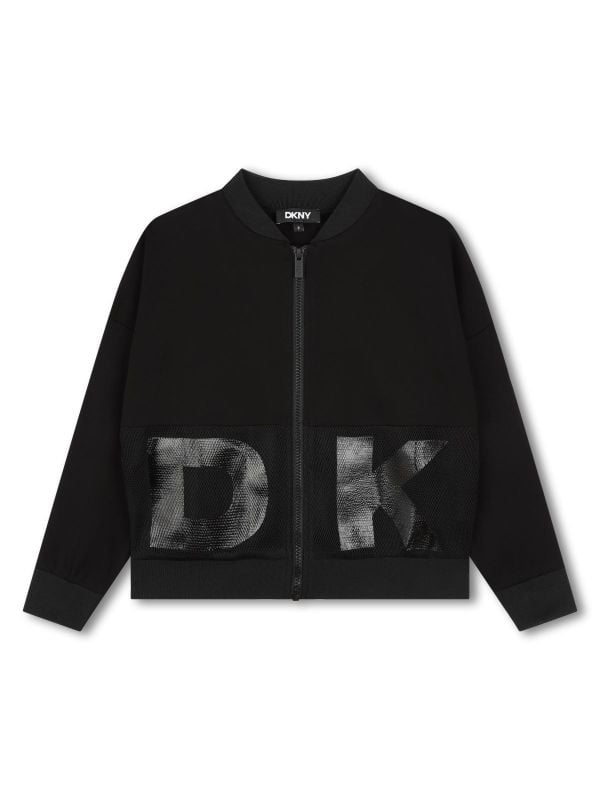 Детски суитшърт с цип DKNY за момиче