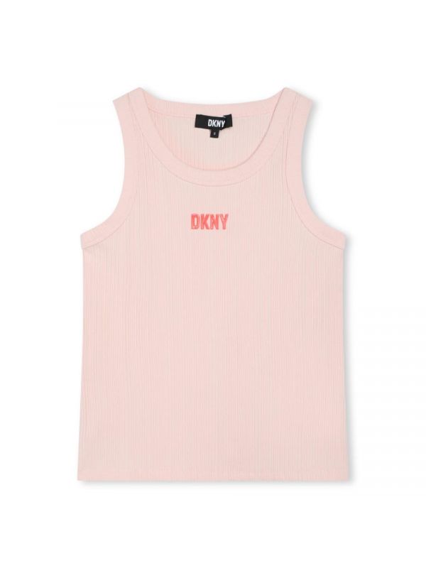 Детски топ с лого надпис за момиче DKNY
