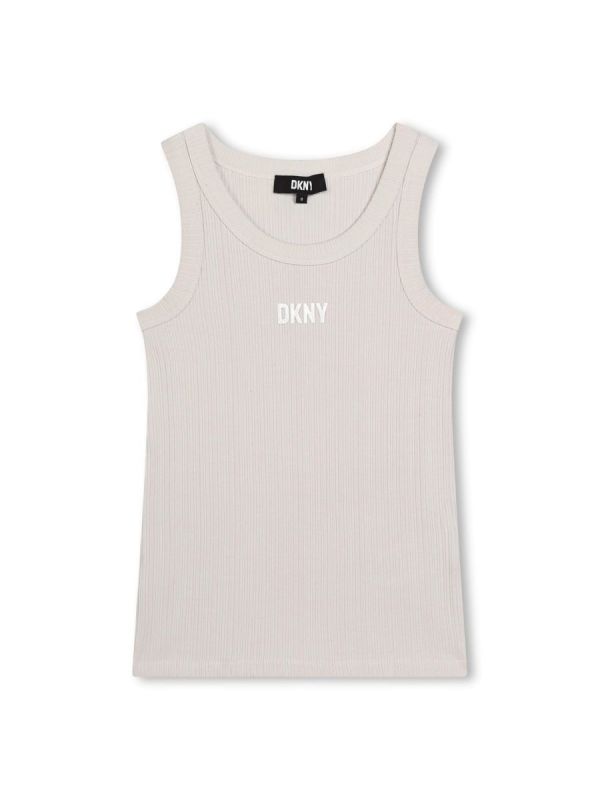 Детски топ с лого надпис за момиче DKNY