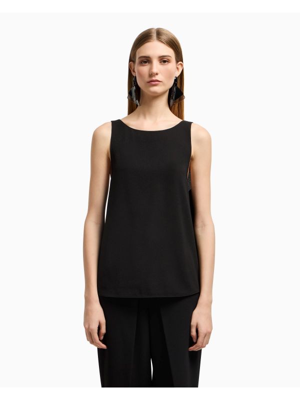 Дамски топ Emporio Armani с ефирен гръб