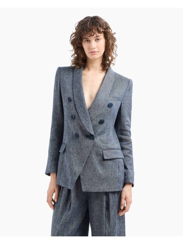 Дамско ленено сако Emporio Armani