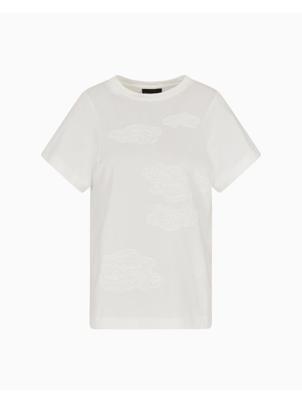 Дамска тениска Emporio Armani с релефни детайли