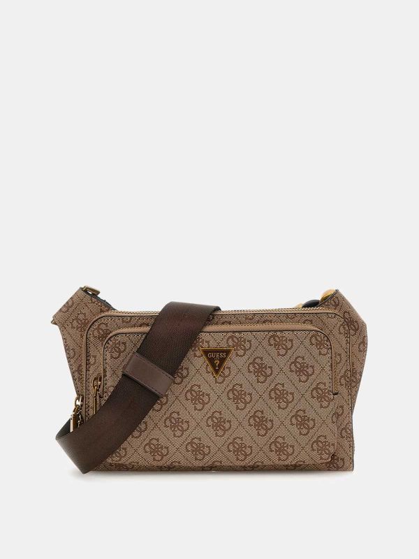 Мъжка чанта през кръста с монограм Guess