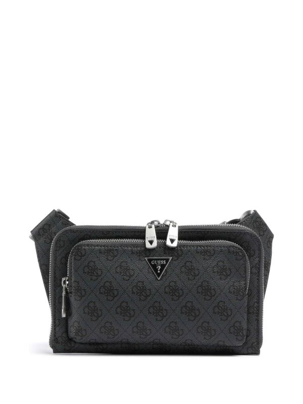 Мъжка чанта през кръста с монограм Guess