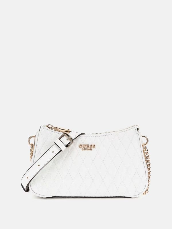 Дамска капитонирана кросбоди чанта Guess с лого