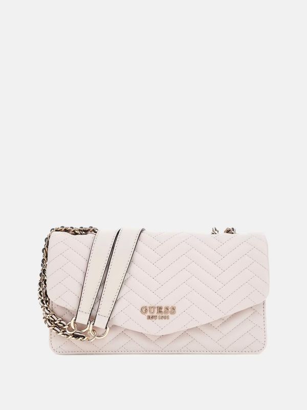 Дамско кросбоди GUESS с капитониран дизайн