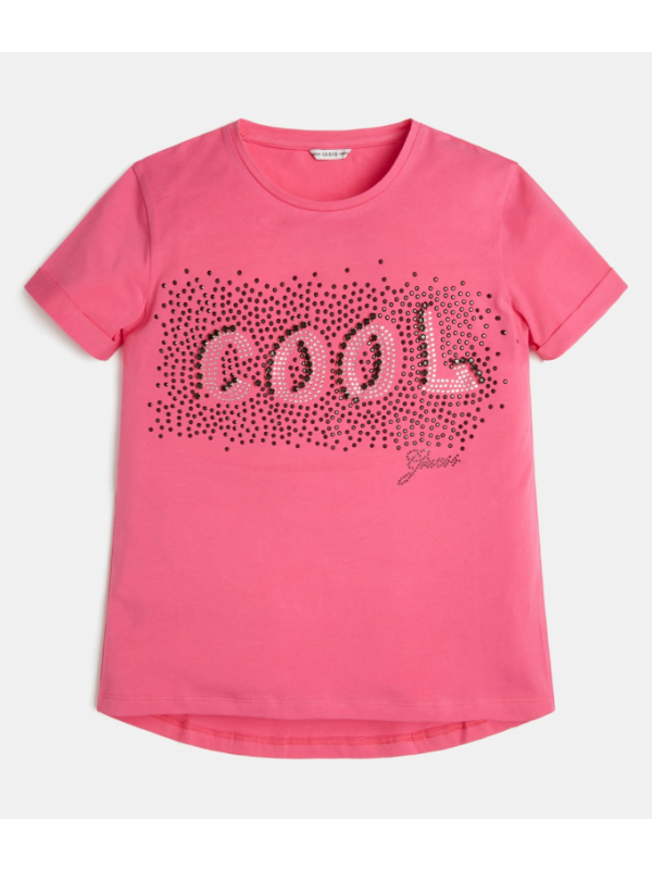 Детска тениска с надпис COOL за момиче