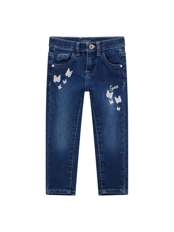 Детски дънки с пеперуди Guess за момиче