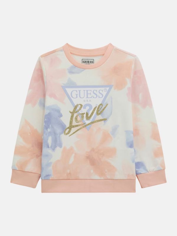 Детски суитшърт Guess с флорален принт за момиче 