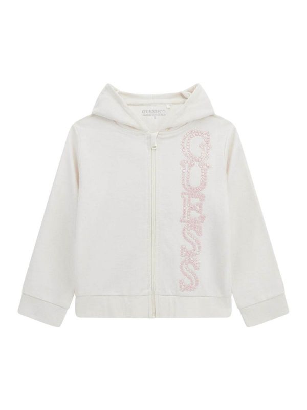 Детски суитшърт Guess с пайети за момиче
