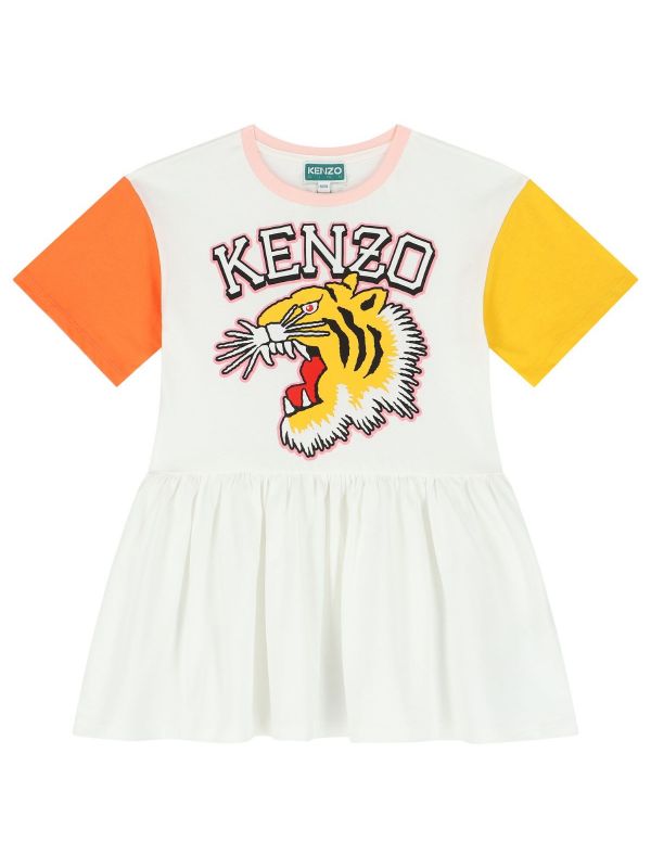 Детска рокля Kenzo с лого за момиче