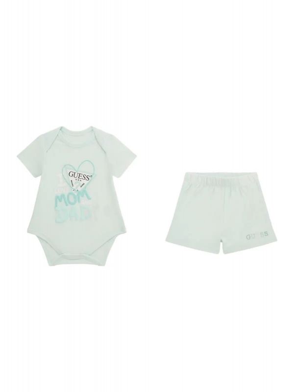 Комплект за бебе момиче боди и панталонки от Guess