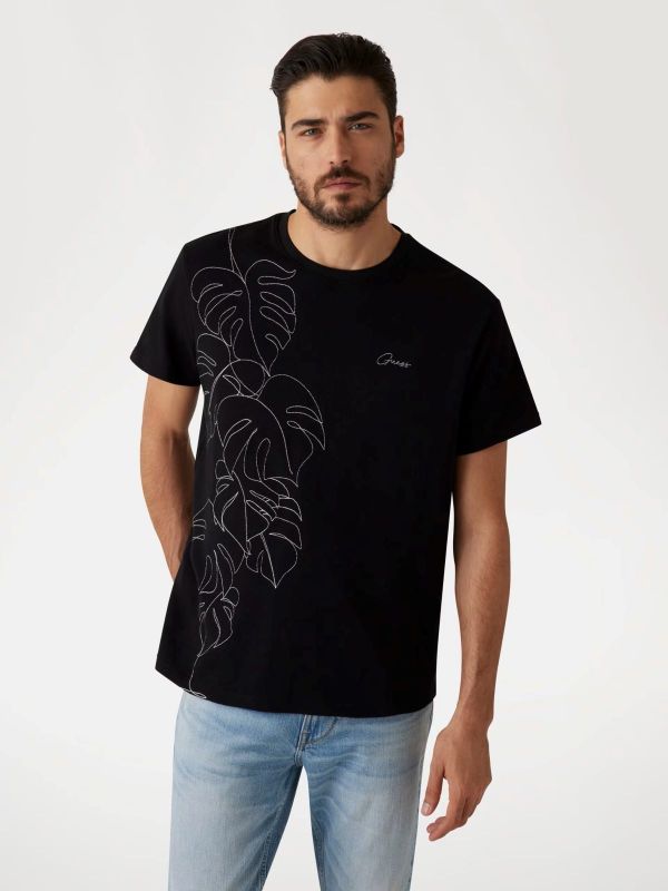 Мъжка тениска Guess с тропически принт