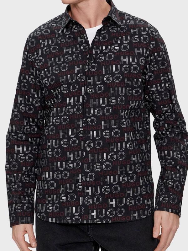 Мъжка риза с лого принт от Hugo