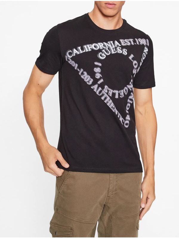 Мъжка тениска Guess с ефектно бродирано лого
