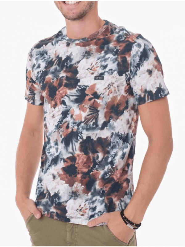 Мъжка тениска Guess с флорален принт
