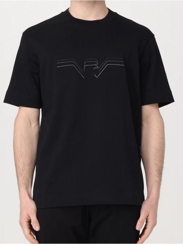 Мъжка тениска с бродирано лого от Emporio Armani