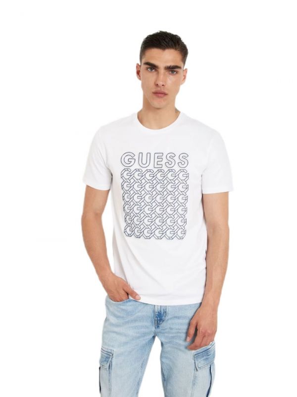 Мъжка тениска с лого и принт от Guess
