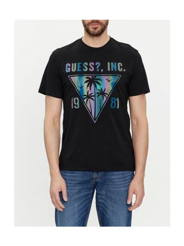 Мъжка тениска с принт от Guess