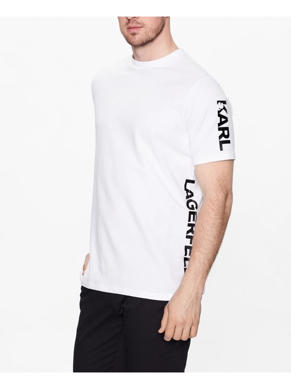 Мъжка тениска със страничен лого надпис Karl Lagerfeld