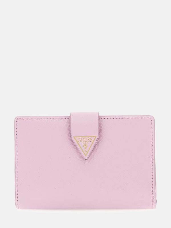 Дамско кожено портмоне Guess с метално лого